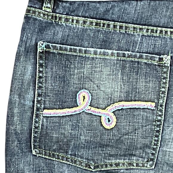 LRG Jeans Size 40 Baggy Hip Hop Streetwear Retro Denim Beaded Embroidered - Picture 7 of 14